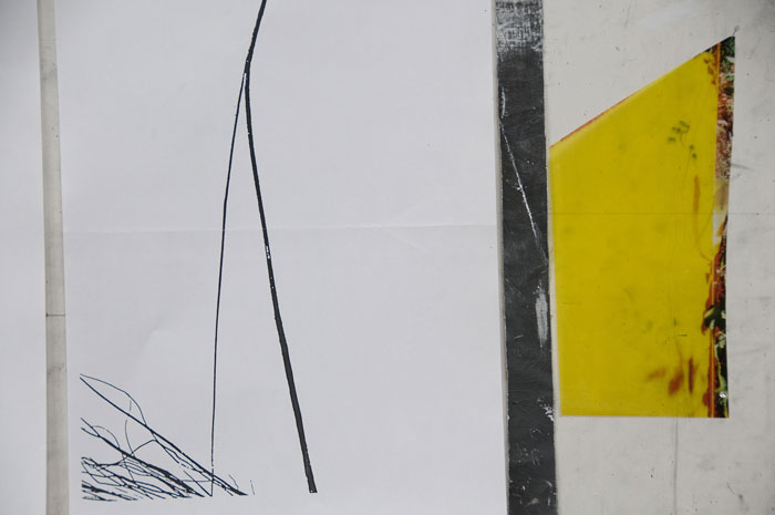 Claudia Thorban, art Karlsruhe 2017, Gräser, 2017, Detail, Arbeit auf Papier mit Mixed Media