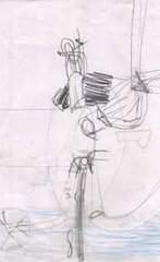 Claudia Thorban, Am Weg nach Norden, 1998, Zeichnung auf Papier